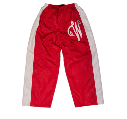 red “W” track pants